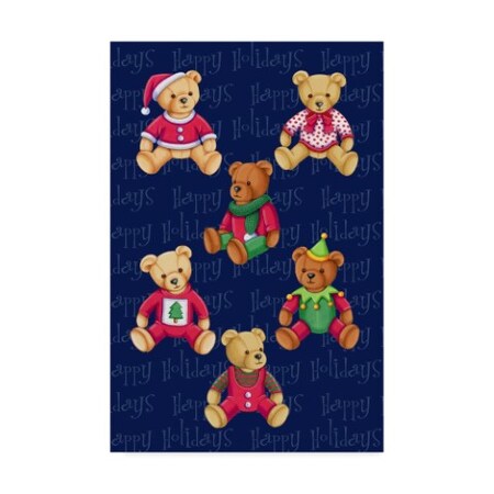 Trademark Fine Art Kimura Designs 'Christmas Bears' Canvas Art, 30x47 ALI30906-C3047GG